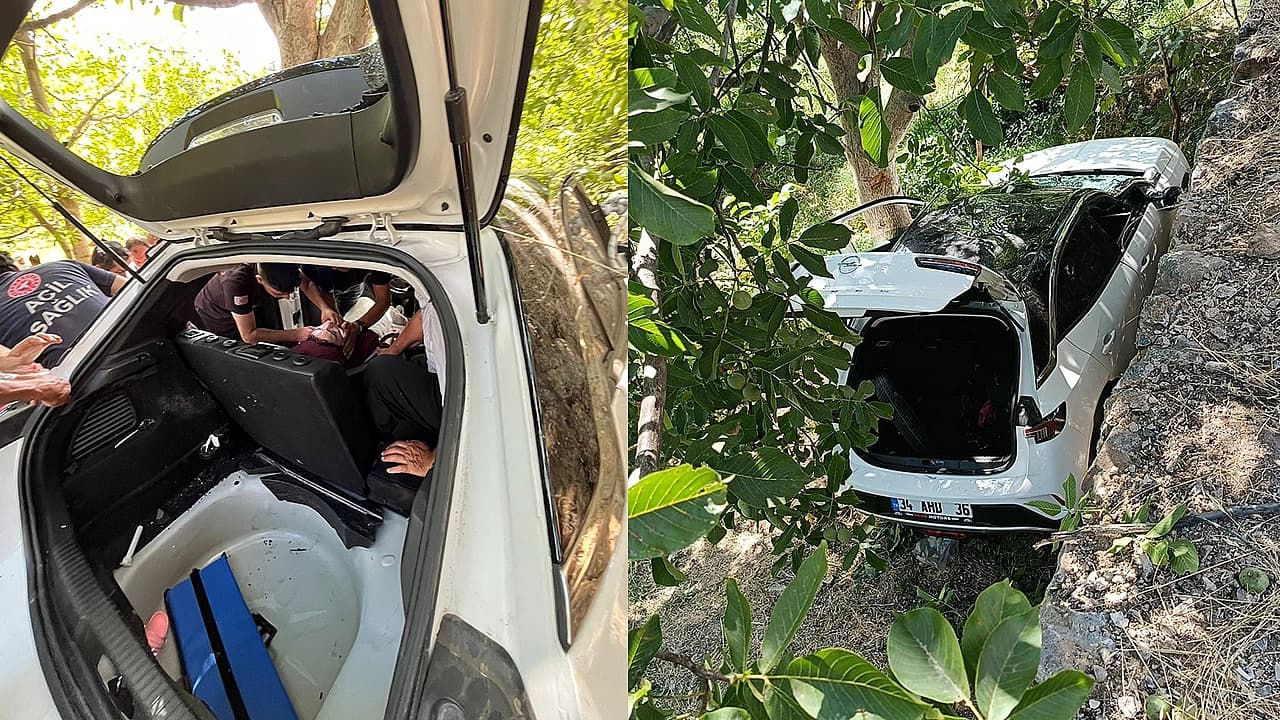 Hizan’da otomobil bahçeye uçtu: 8 kişi yaralandı